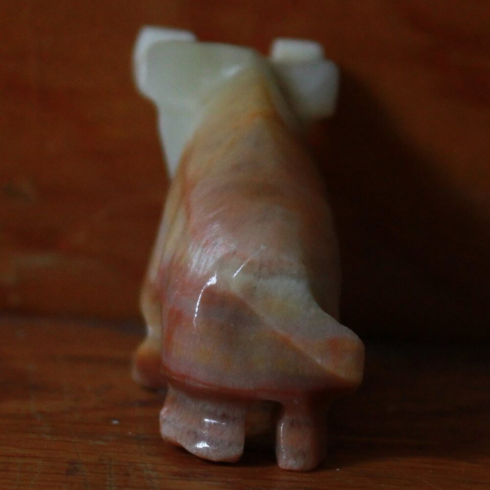Vintage Onyx Carved Bull Figurine - Picture 4 of 7